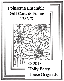Poinsettia Ensemble Gift Card & Frame