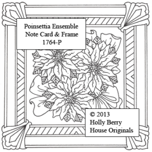 Poinsettia Ensemble Note Card & Frame